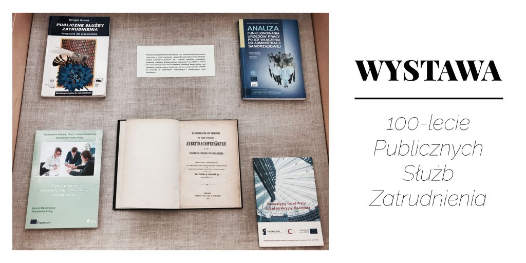 gablota wystawowa z ułożonymi wewnątrz książkami